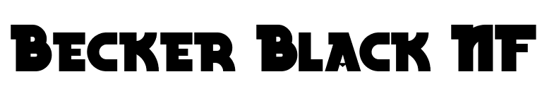 Becker Black NF font preview