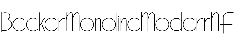 BeckerMonolineModernNF font preview