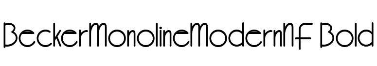 BeckerMonolineModernNF Bold font preview