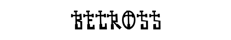 BECROSS font preview