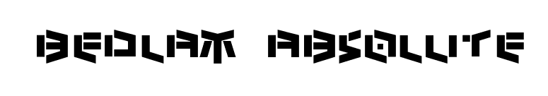 Bedlam absolute font preview