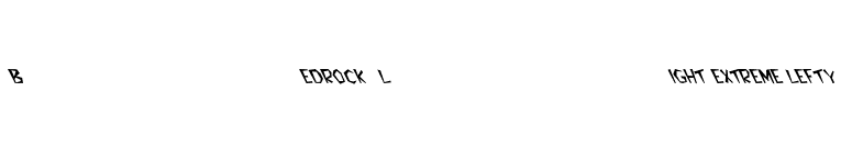 Bedrock Light Extreme Lefty font preview
