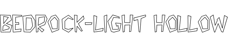 Bedrock-Light Hollow font preview