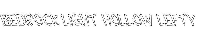 Bedrock Light Hollow Lefty font preview