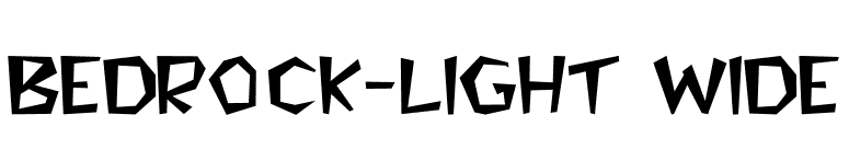 Bedrock-Light Wide font preview