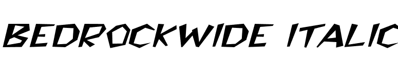 BedrockWide Italic font preview