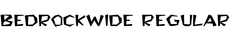 BedrockWide Regular font preview
