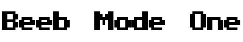 Beeb Mode One font preview