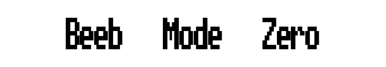 Beeb Mode Zero font preview