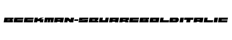 Beekman-SquareBoldItalic font preview