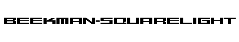 Beekman-SquareLight font preview