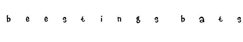 beestings bats font preview