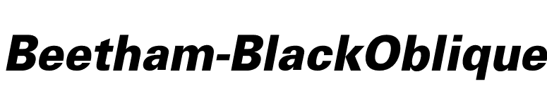 Beetham-BlackOblique font preview