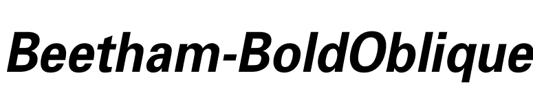 Beetham-BoldOblique font preview