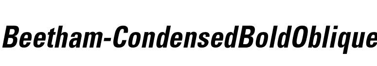 Beetham-CondensedBoldOblique font preview