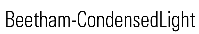 Beetham-CondensedLight font preview