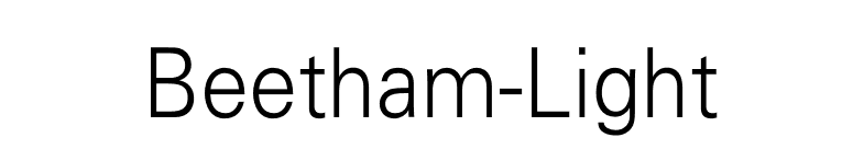 Beetham-Light font preview