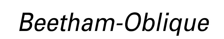 Beetham-Oblique font preview