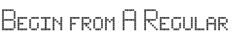Begin from A Regular font preview