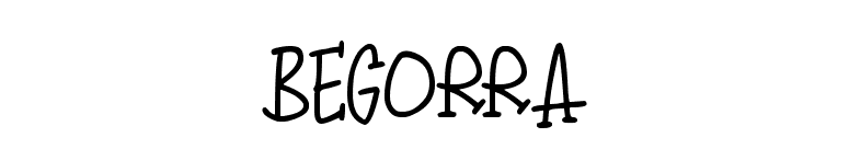 Begorra
 font preview