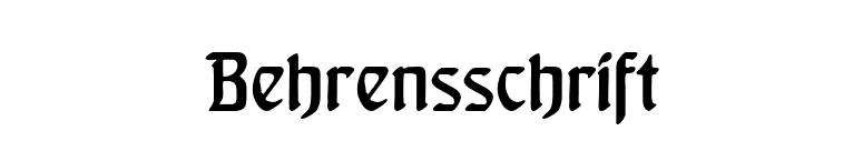 Behrensschrift font preview