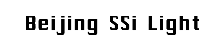 Beijing SSi Light font preview