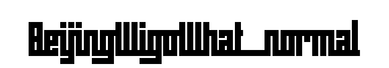 BeijingWigoWhat_normal font preview