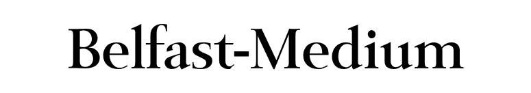 Belfast-Medium font preview