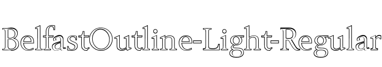 BelfastOutline-Light-Regular font preview