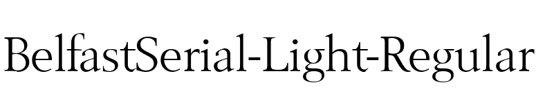 BelfastSerial-Light-Regular font preview
