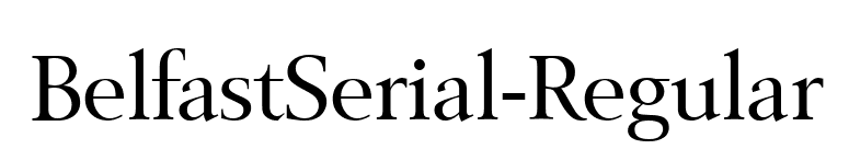BelfastSerial-Regular font preview