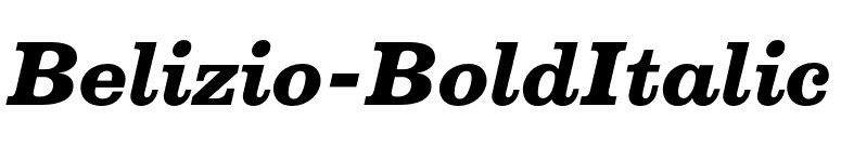 Belizio-BoldItalic font preview