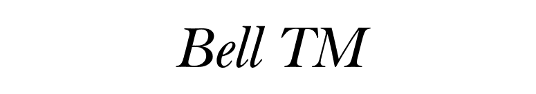 Bell TM font preview