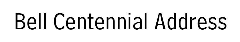 Bell Centennial Address font preview