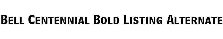 Bell Centennial Bold Listing Alternate font preview