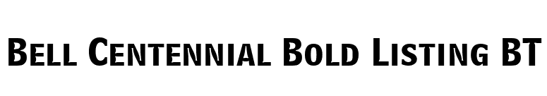Bell Centennial Bold Listing BT font preview