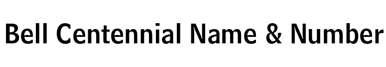 Bell Centennial Name & Number font preview