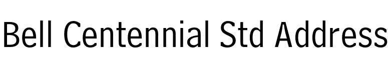 Bell Centennial Std Address font preview