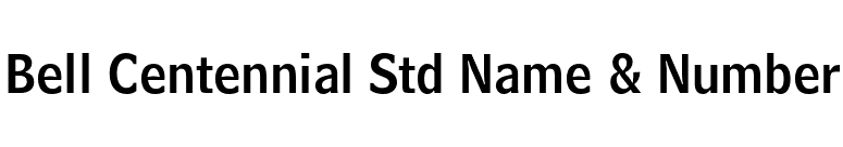 Bell Centennial Std Name & Number font preview