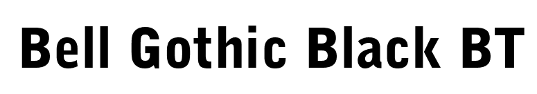 Bell Gothic Black BT font preview