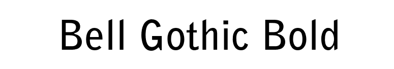 Bell Gothic Bold font preview