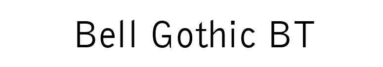 Bell Gothic BT font preview