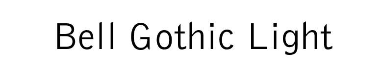 Bell Gothic Light font preview