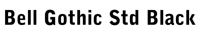 Bell Gothic Std Black font preview