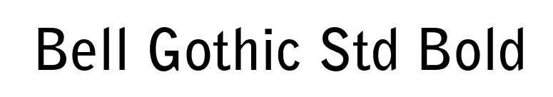 Bell Gothic Std Bold font preview