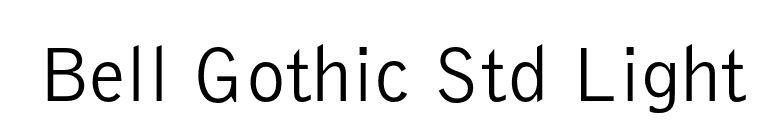 Bell Gothic Std Light font preview