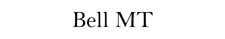 Bell MT font preview