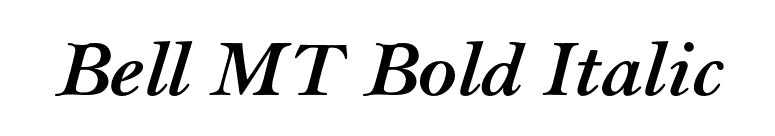Bell MT Bold Italic font preview