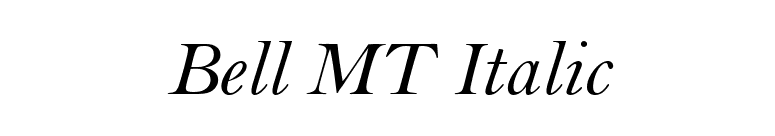 Bell MT Italic font preview