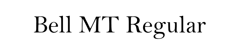 Bell MT Regular font preview